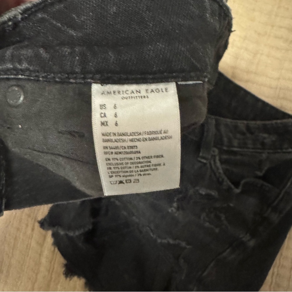 Black American Eagle Jean Shorts